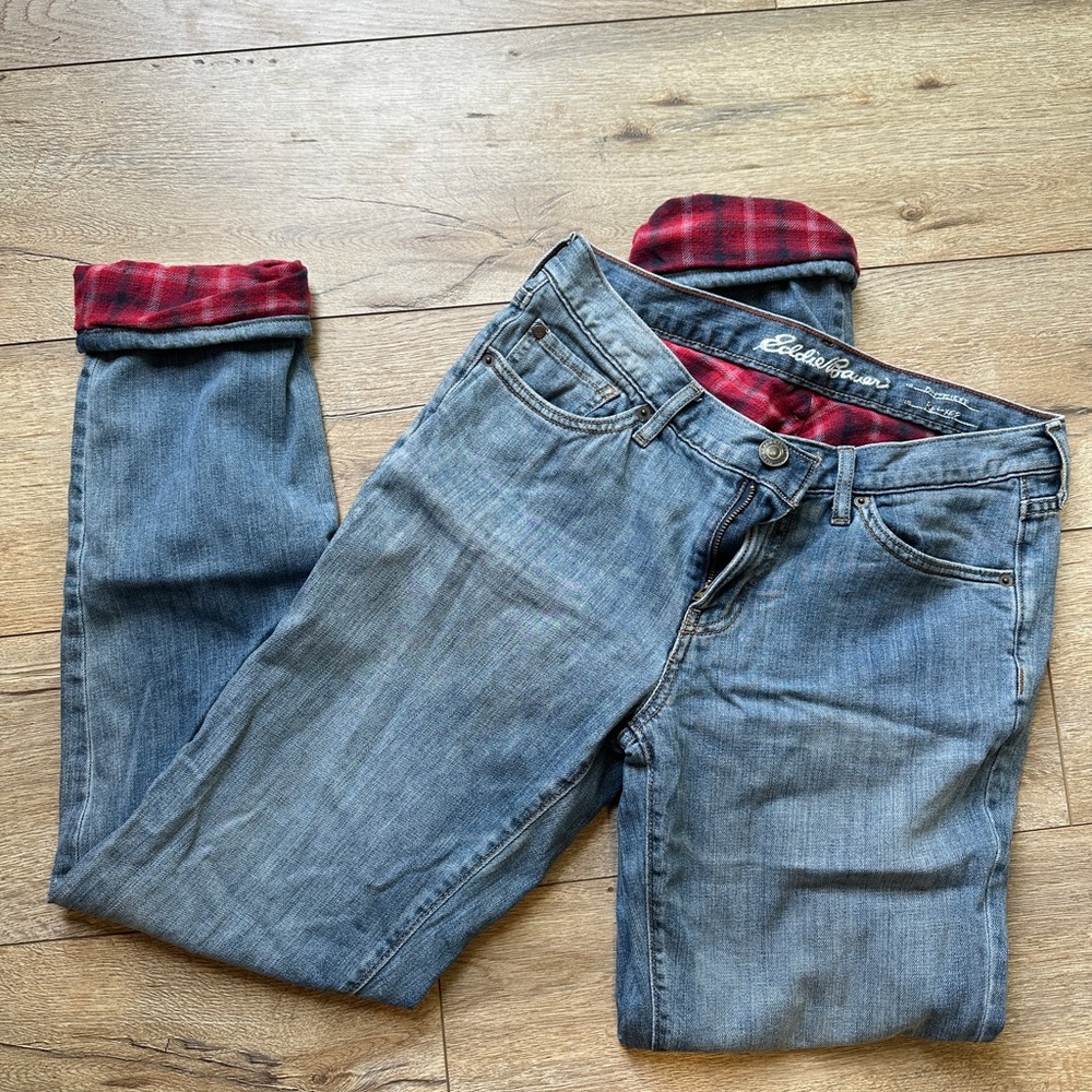Flannel Lined Eddie Bauer Boyfriend Jeans